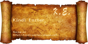 Kindl Eszter névjegykártya